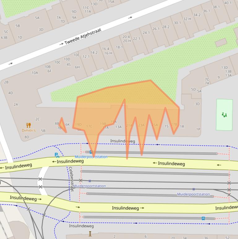 Kaart van postcodegebied 1094NX.