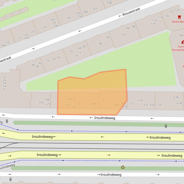 Kaart van postcodegebied 1094PA.