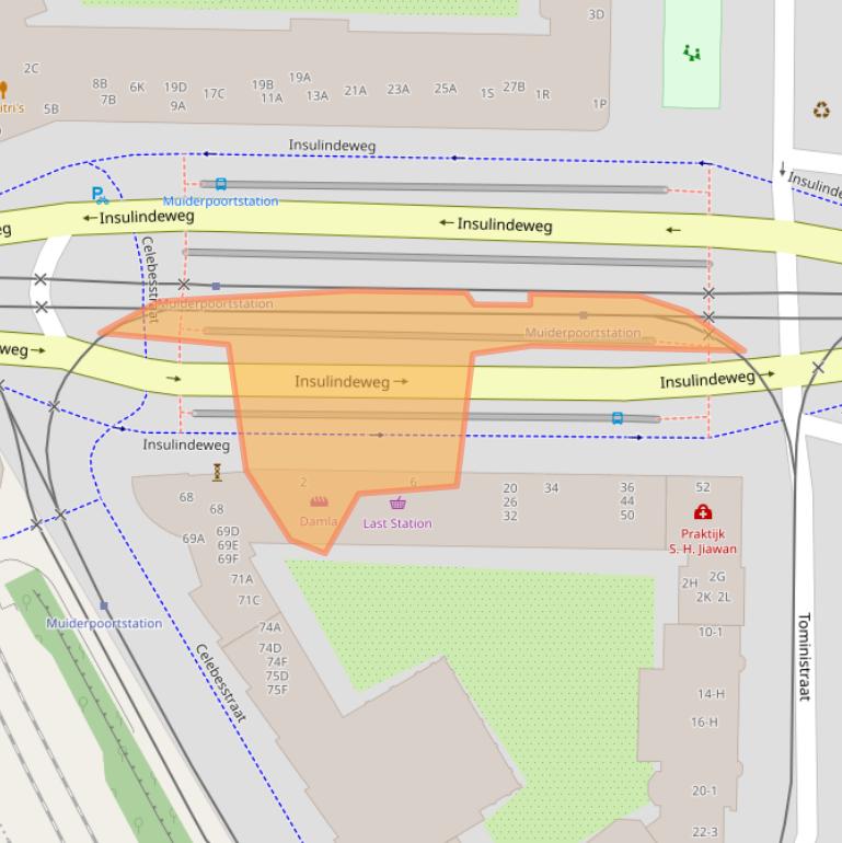 Kaart van postcodegebied 1094PJ.