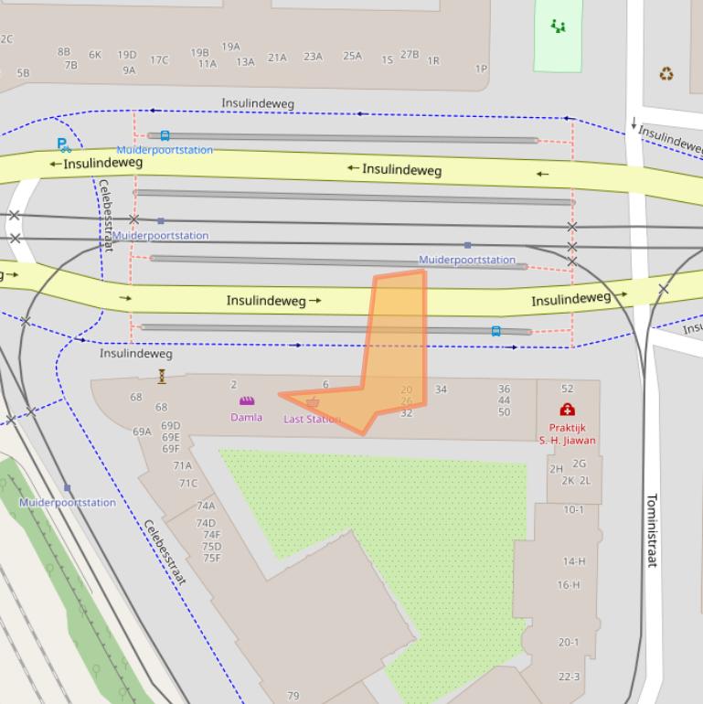 Kaart van postcodegebied 1094PK.