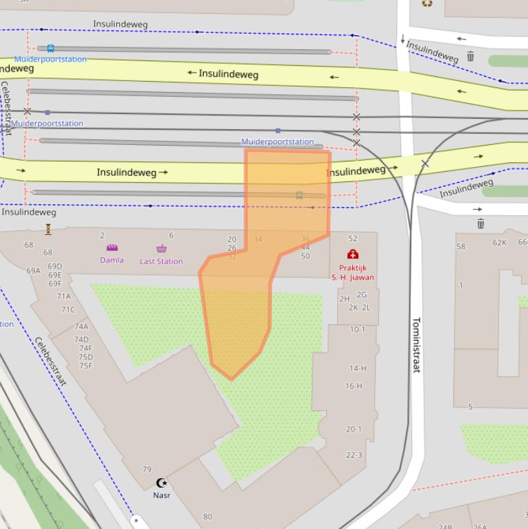 Kaart van postcodegebied 1094PL.