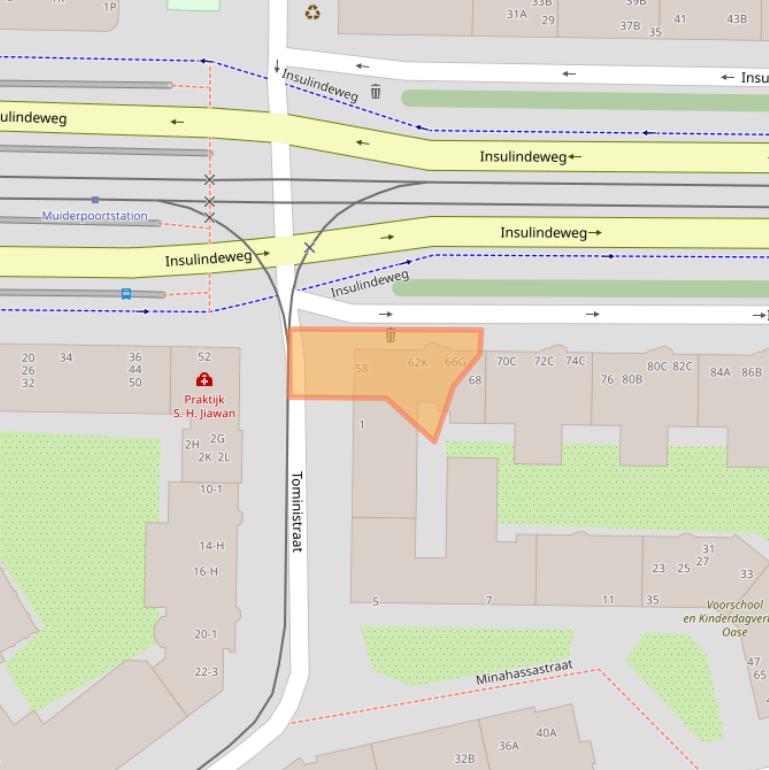 Kaart van postcodegebied 1094PN.