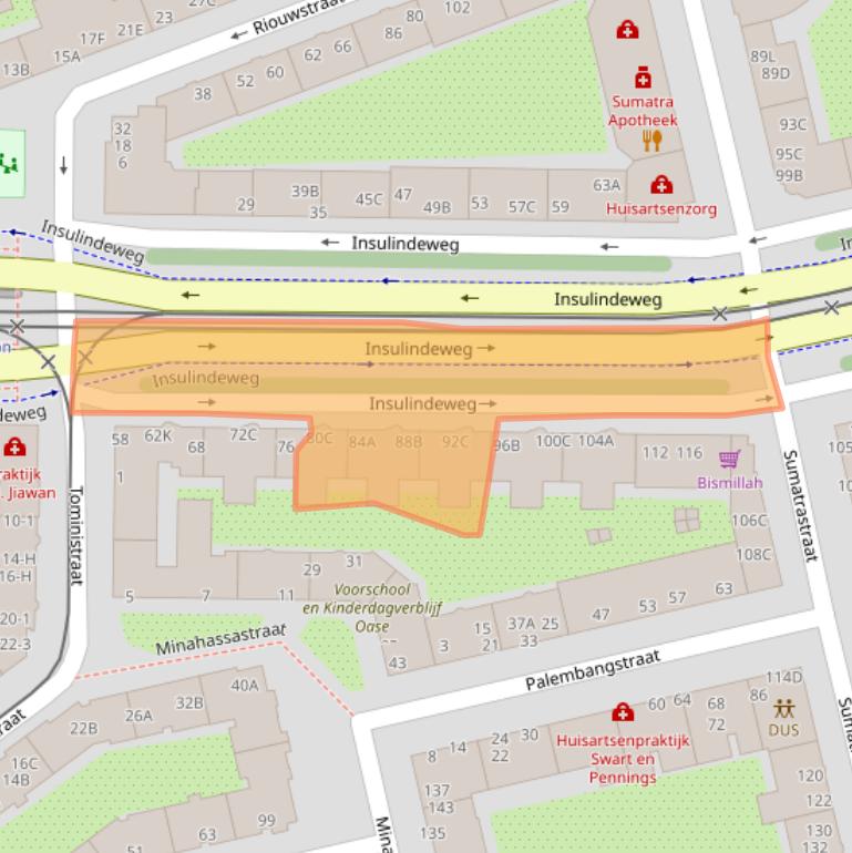 Kaart van postcodegebied 1094PR.