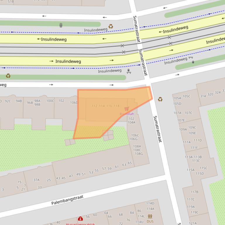 Kaart van postcodegebied 1094PT.