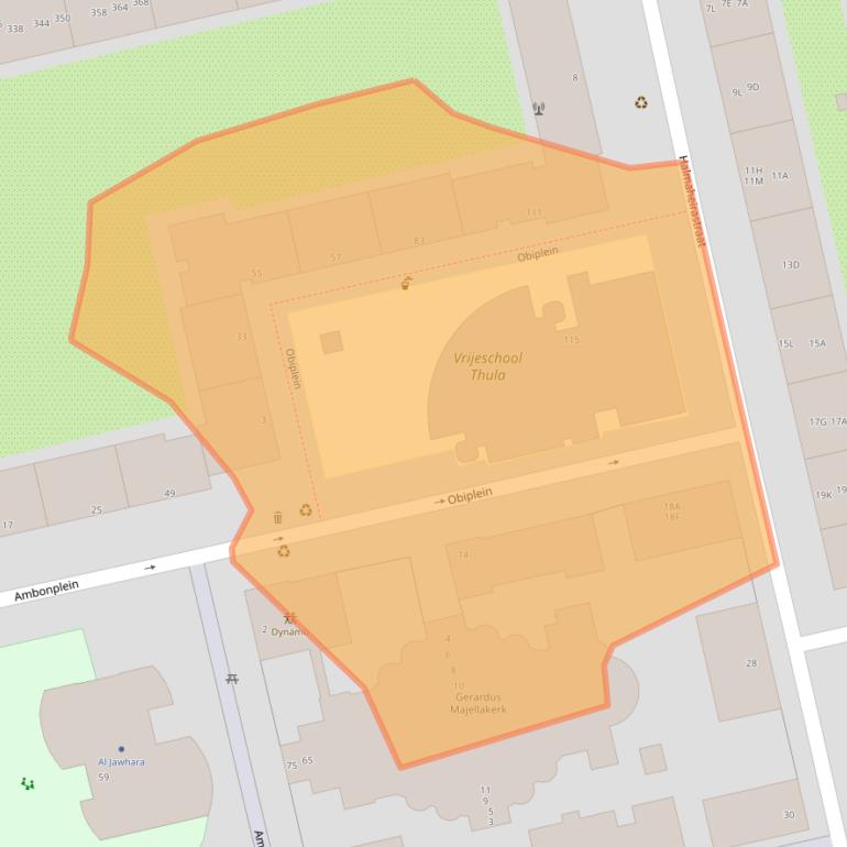 Kaart van postcodegebied 1094RB.