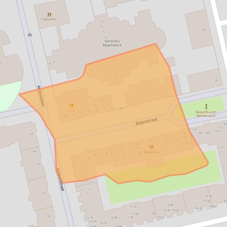 Kaart van postcodegebied 1094RC.