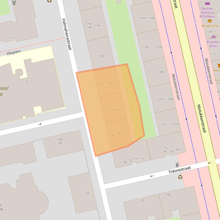 Kaart van postcodegebied 1094RE.