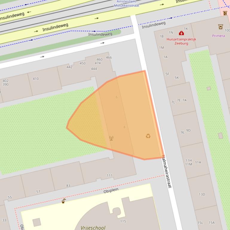 Kaart van postcodegebied 1094RK.