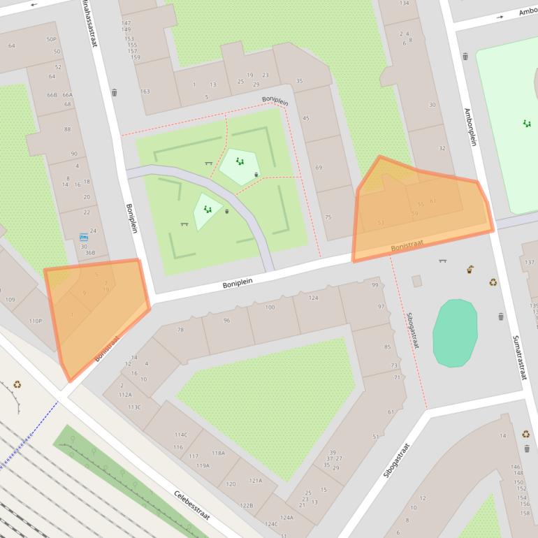 Kaart van postcodegebied 1094SH.