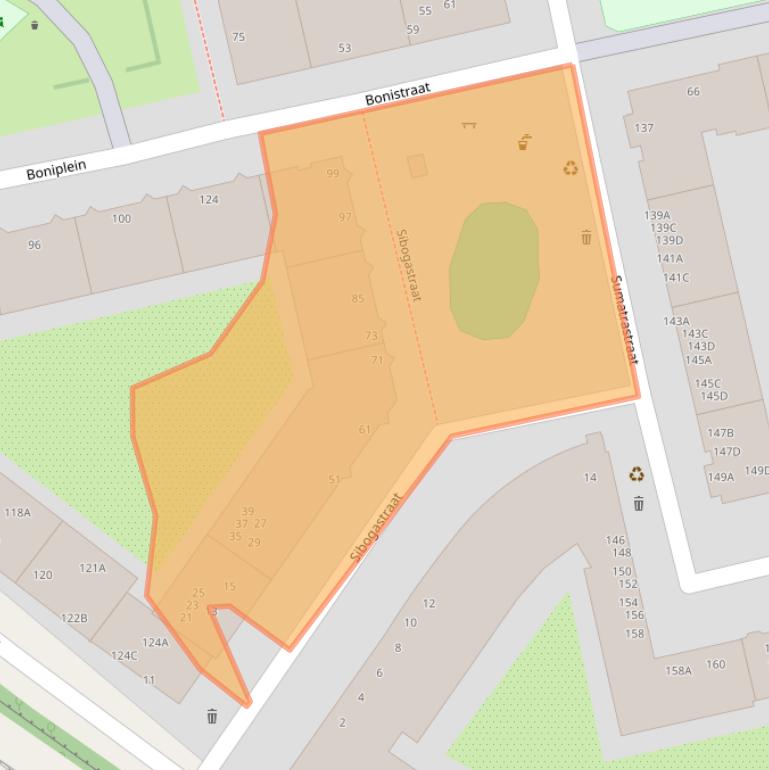 Kaart van postcodegebied 1094SL.