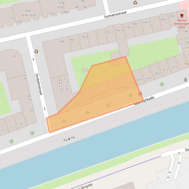 Kaart van postcodegebied 1094SR.