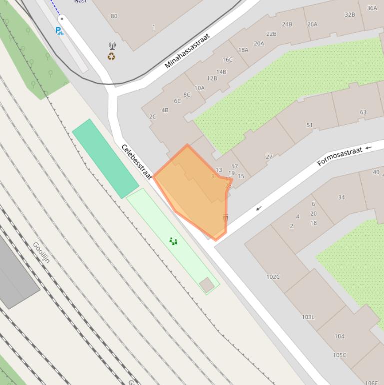 Kaart van postcodegebied 1094SV.