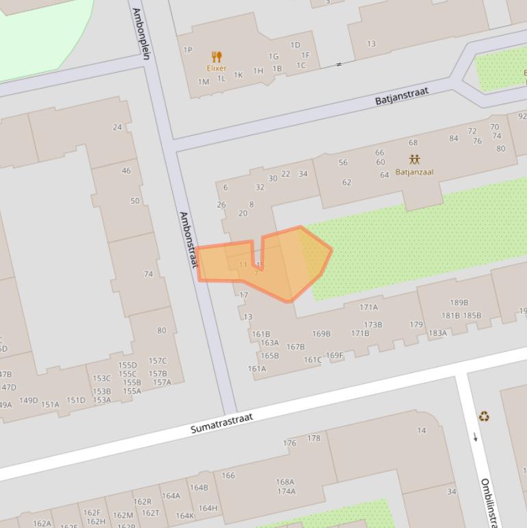 Kaart van postcodegebied 1094TR.