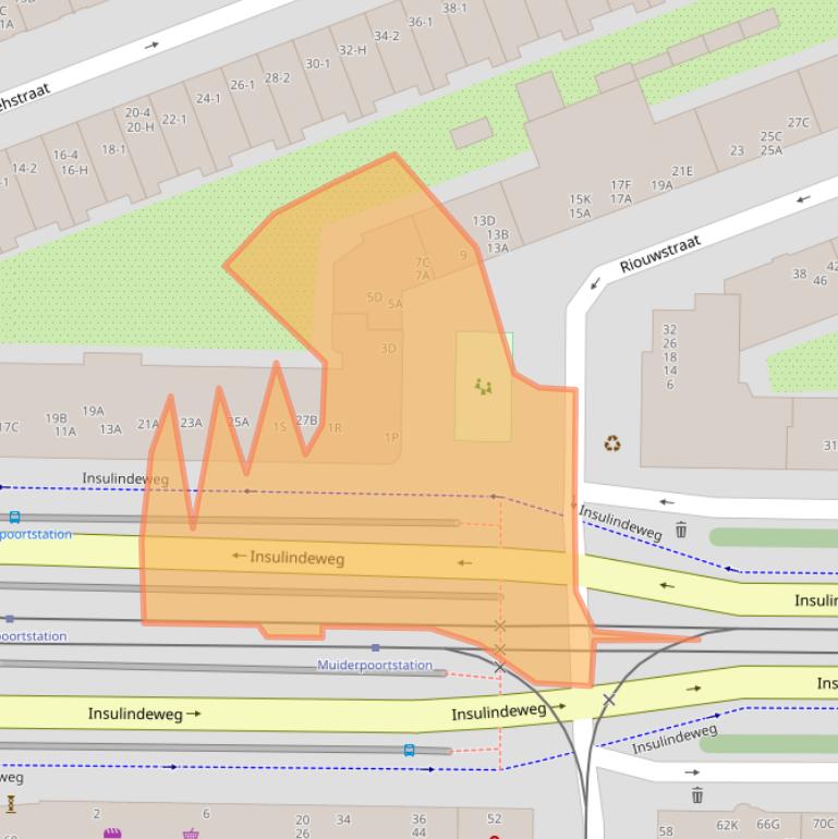 Kaart van postcodegebied 1094XB.
