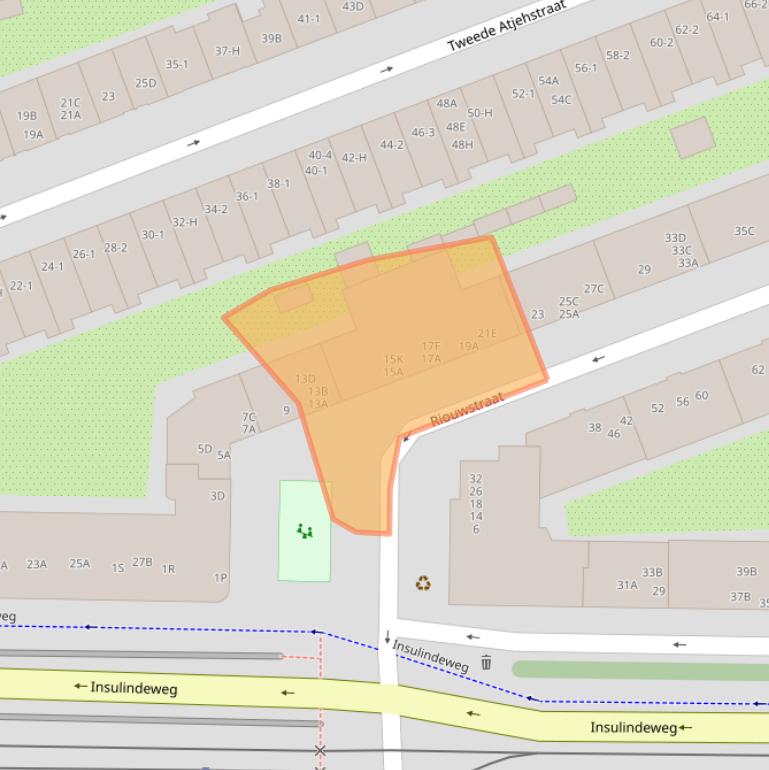Kaart van postcodegebied 1094XC.