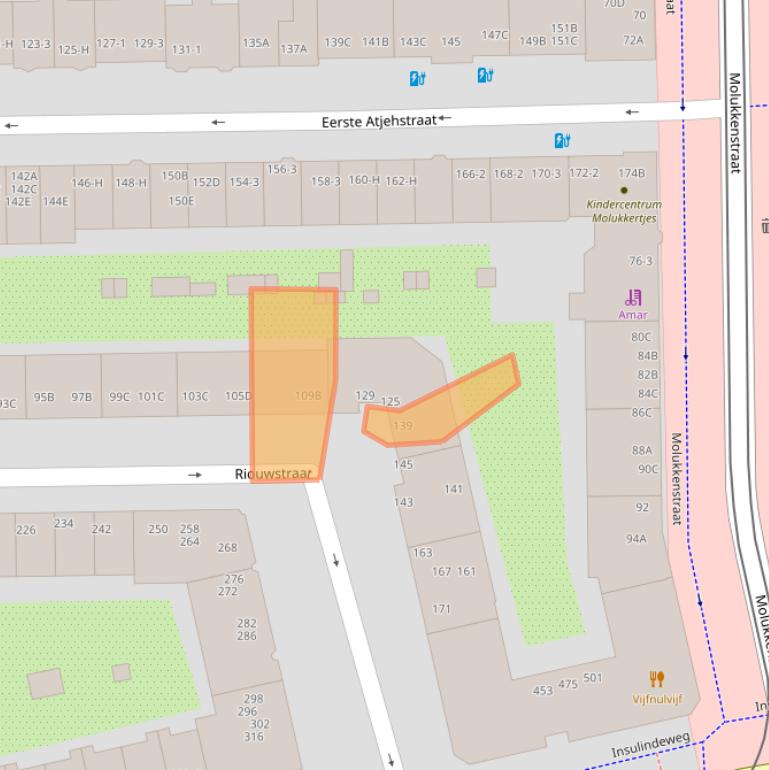Kaart van postcodegebied 1094XM.