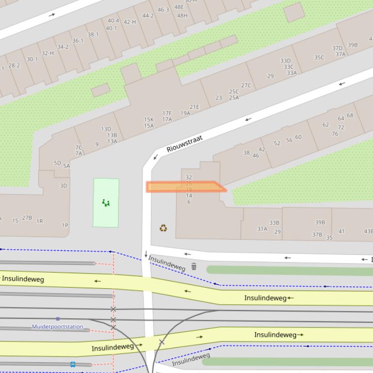Kaart van postcodegebied 1094XR.