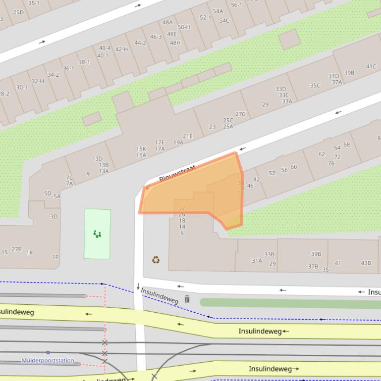 Kaart van postcodegebied 1094XS.