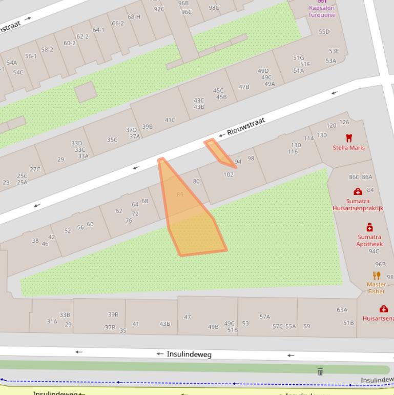 Kaart van postcodegebied 1094XX.