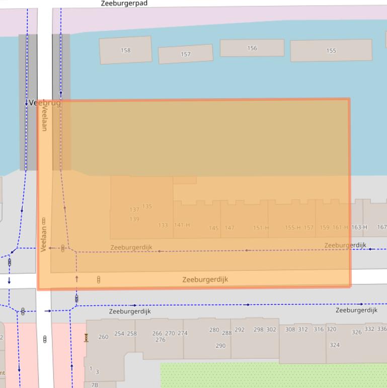 Kaart van postcodegebied 1095AA.