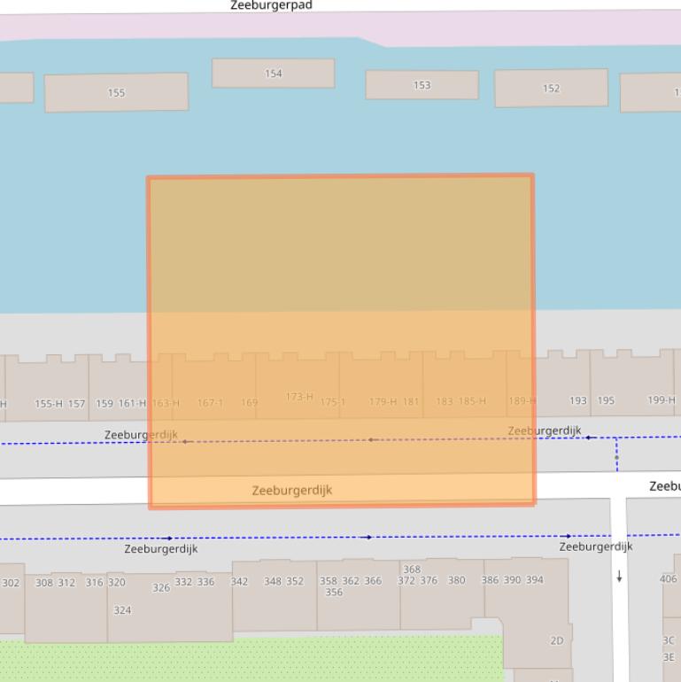 Kaart van postcodegebied 1095AB.