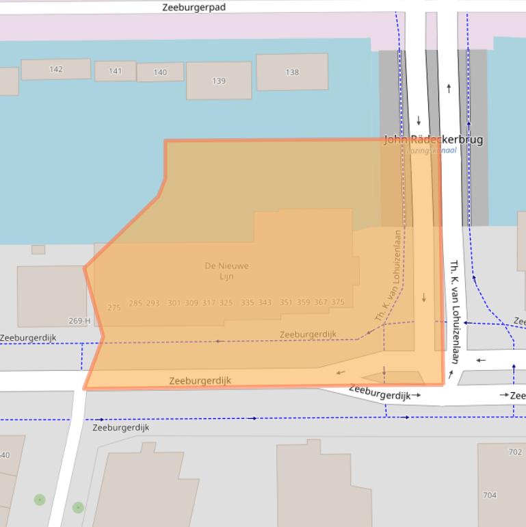 Kaart van postcodegebied 1095AD.