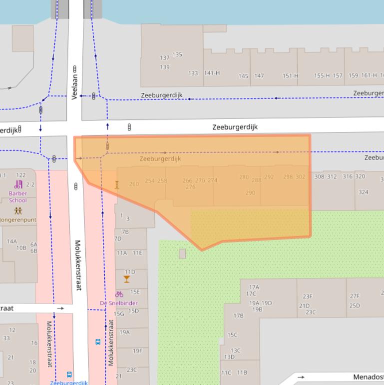 Kaart van postcodegebied 1095AG.