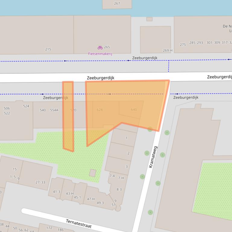 Kaart van postcodegebied 1095AN.