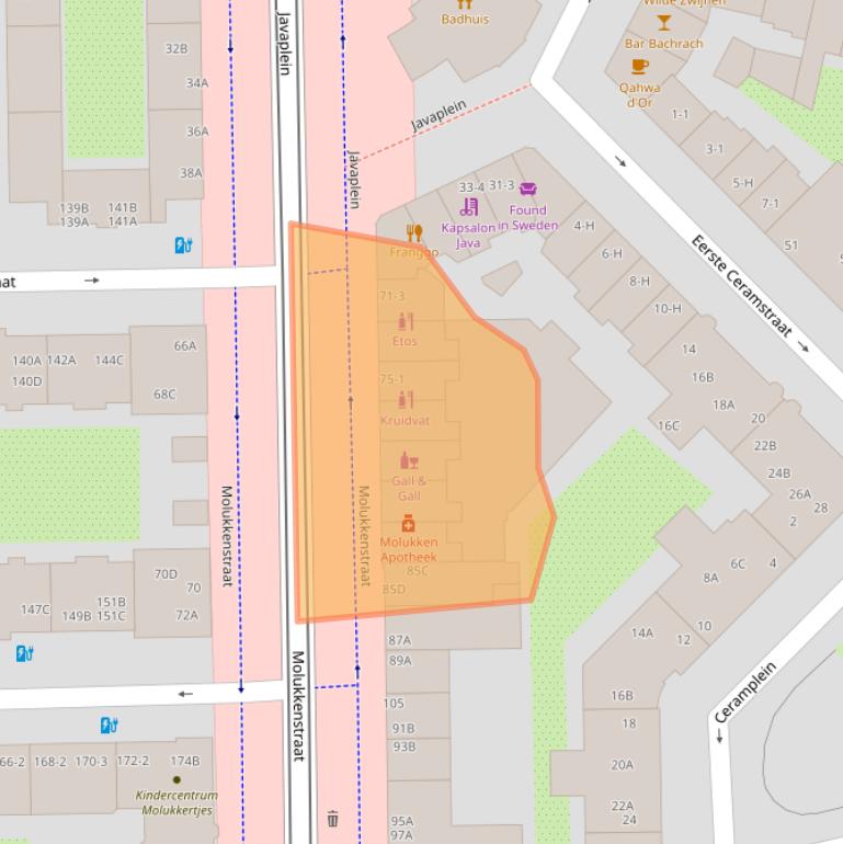 Kaart van postcodegebied 1095AX.