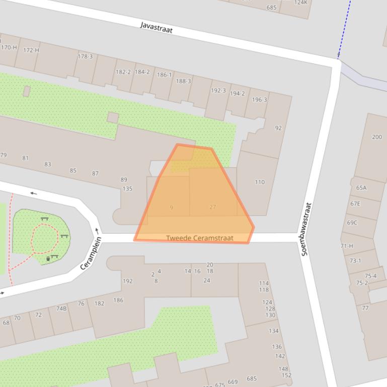 Kaart van postcodegebied 1095BM.