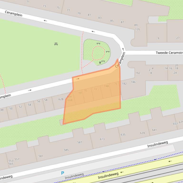 Kaart van postcodegebied 1095BZ.