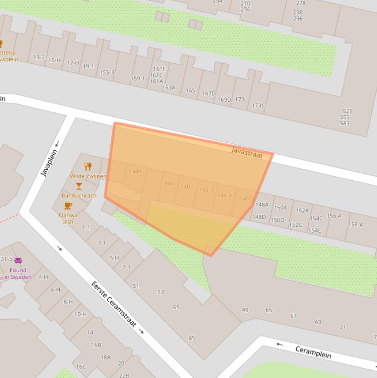 Kaart van postcodegebied 1095CK.