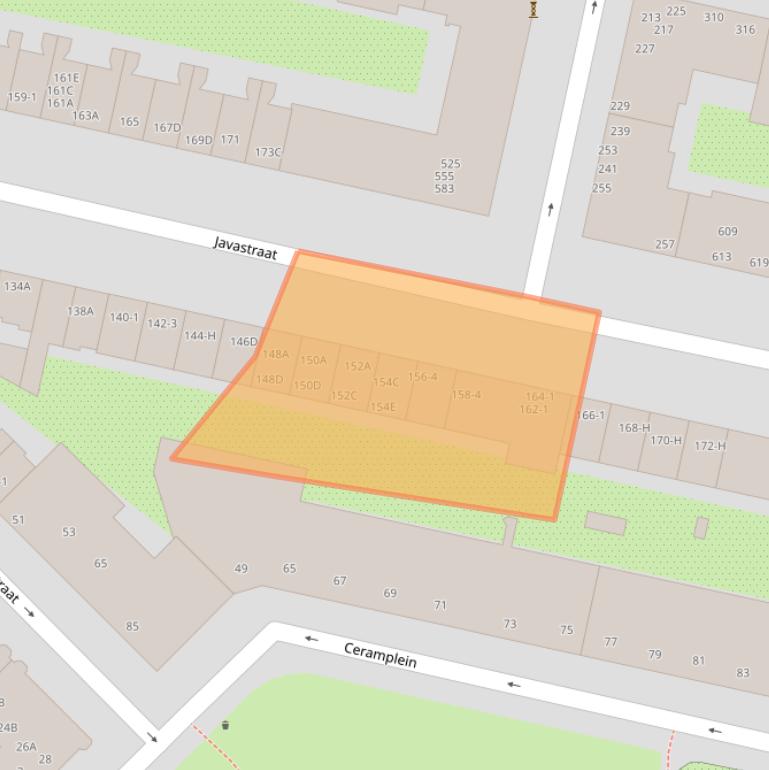 Kaart van postcodegebied 1095CL.