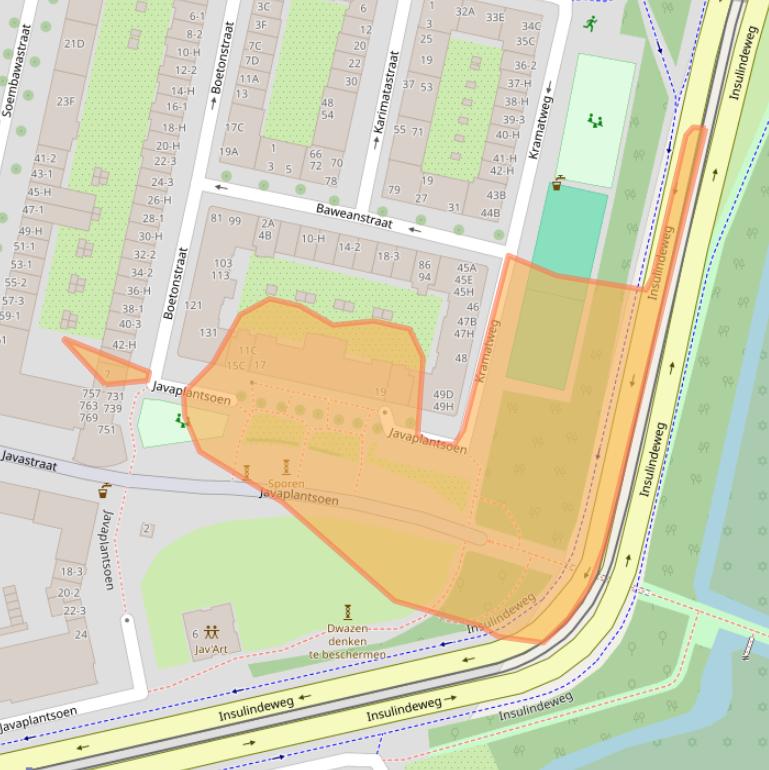 Kaart van postcodegebied 1095CR.