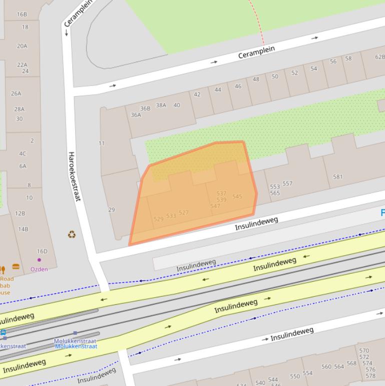 Kaart van postcodegebied 1095CW.