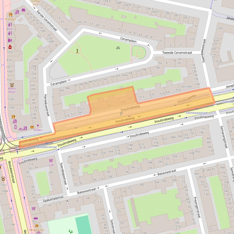 Kaart van postcodegebied 1095CX.