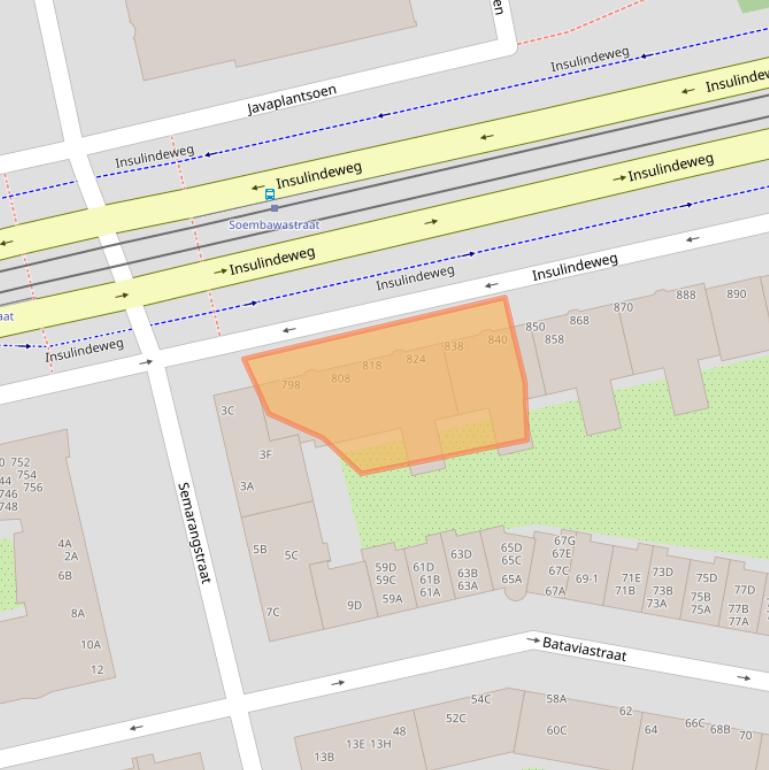 Kaart van postcodegebied 1095DK.