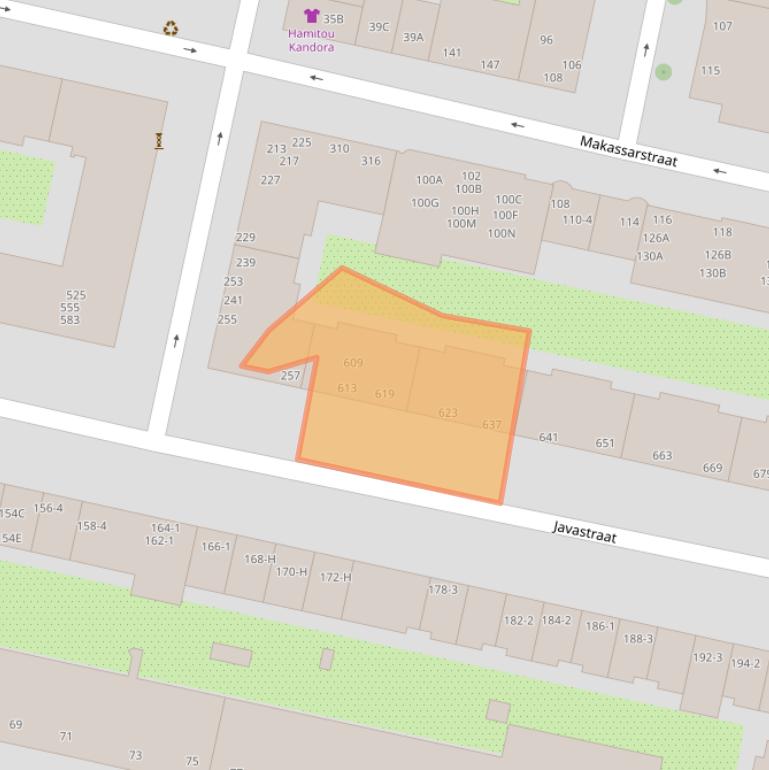 Kaart van postcodegebied 1095DM.