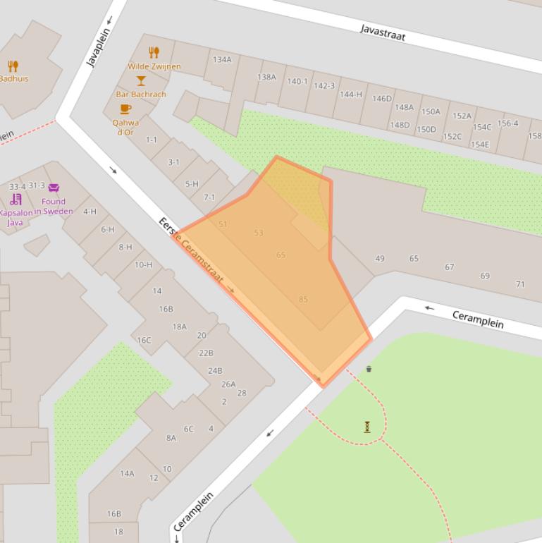 Kaart van postcodegebied 1095DV.