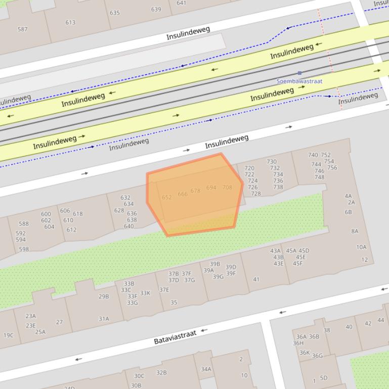 Kaart van postcodegebied 1095EE.
