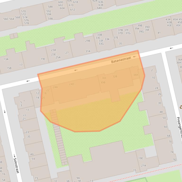 Kaart van postcodegebied 1095ET.