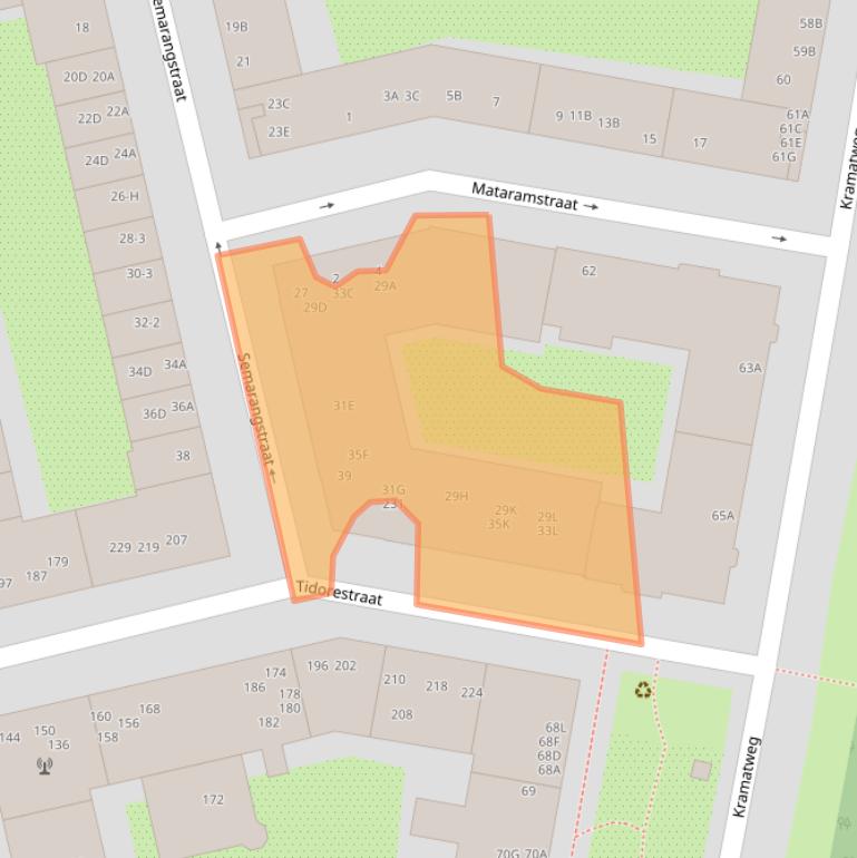 Kaart van postcodegebied 1095GB.