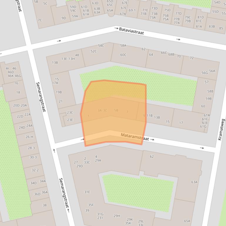 Kaart van postcodegebied 1095GG.