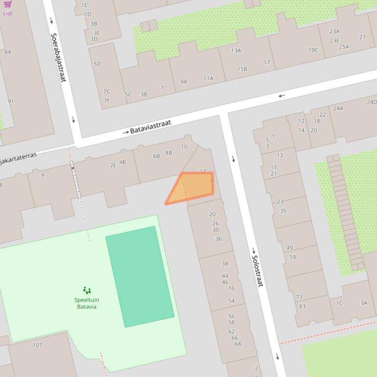 Kaart van postcodegebied 1095GW.