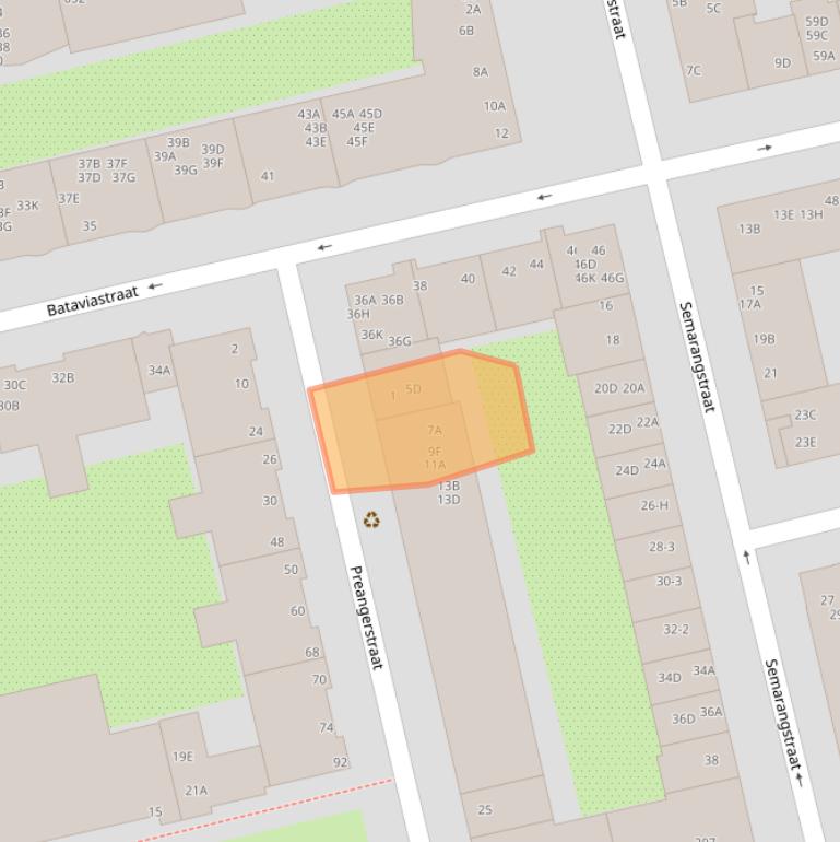 Kaart van postcodegebied 1095GZ.