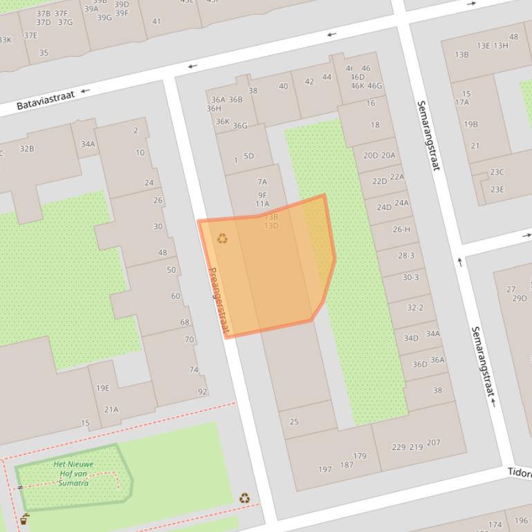 Kaart van postcodegebied 1095HA.