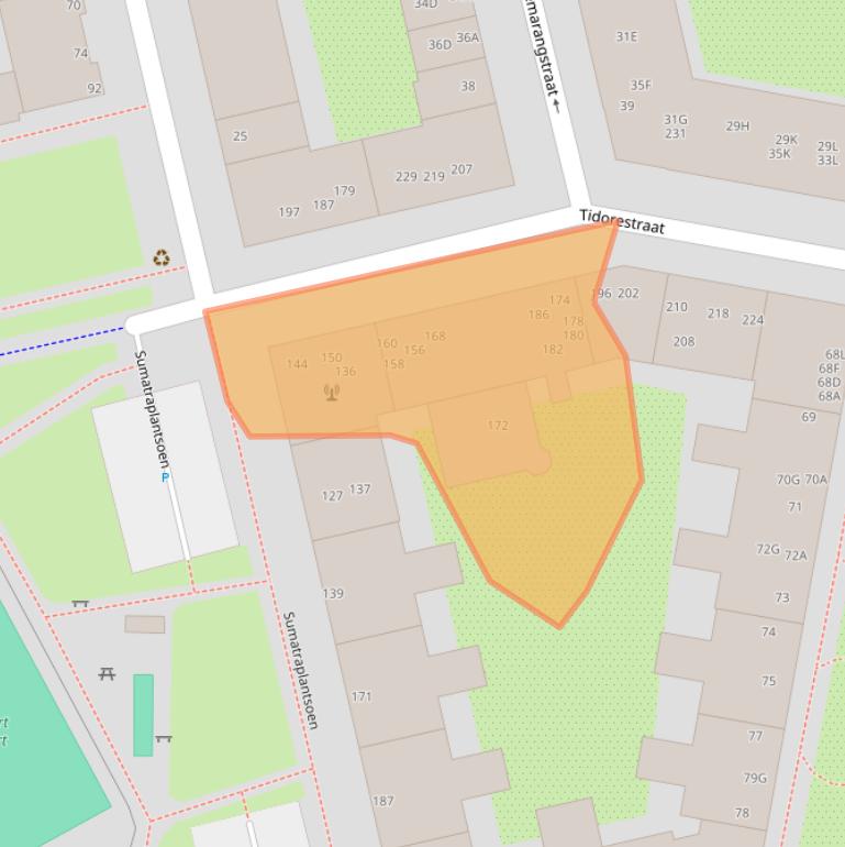 Kaart van postcodegebied 1095HL.