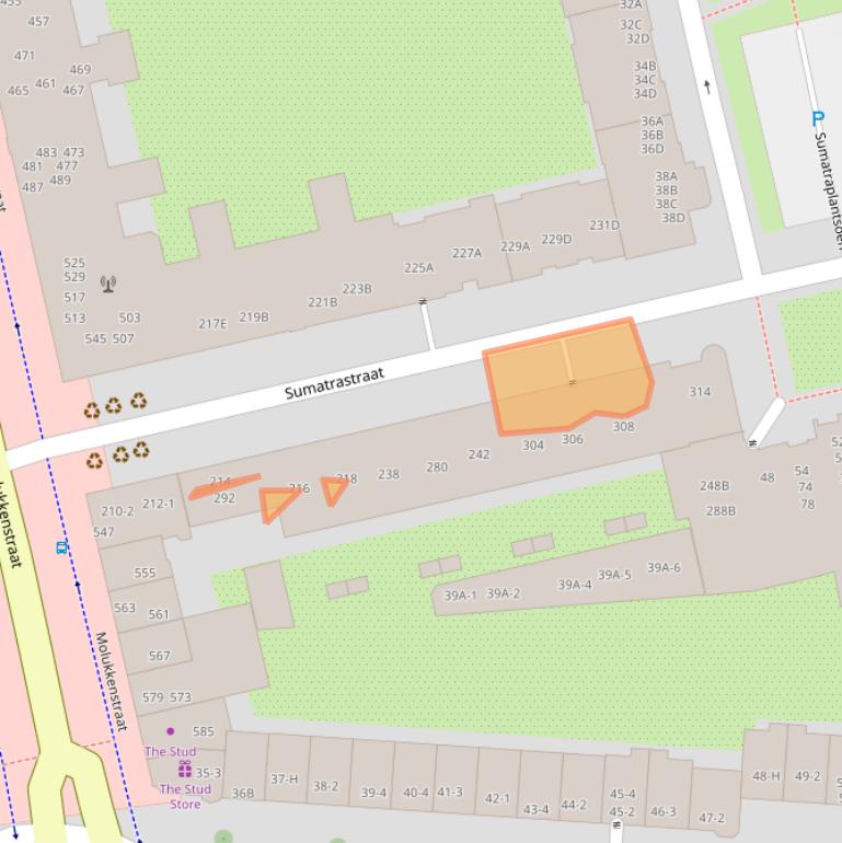 Kaart van postcodegebied 1095HT.