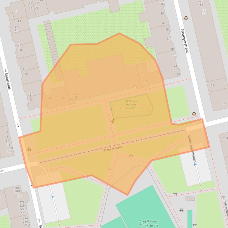 Kaart van postcodegebied 1095HW.