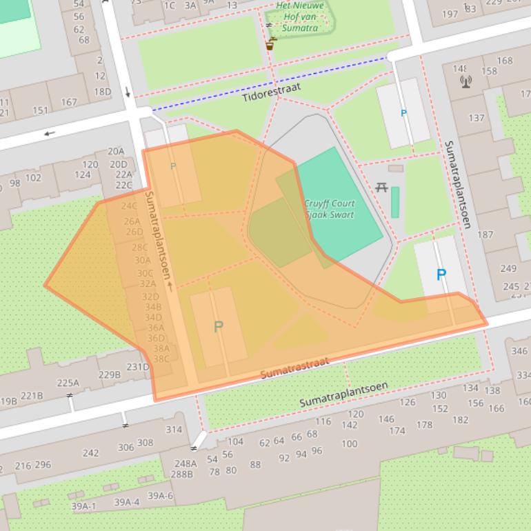 Kaart van postcodegebied 1095JB.